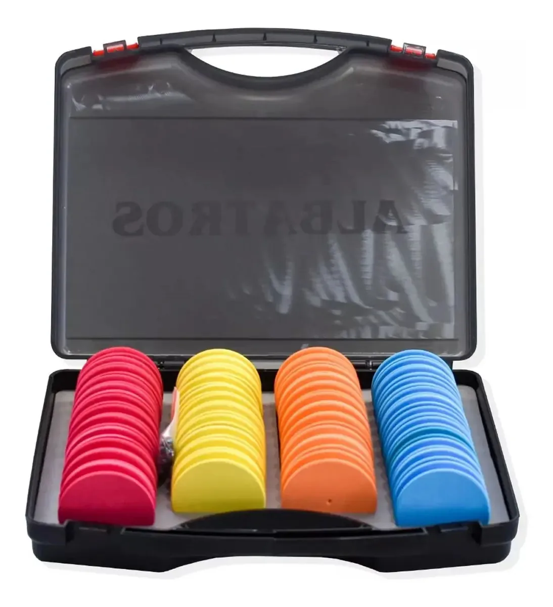 Suporte de linha de pesca Alfajores Albatros Eva Rubber Box X 46u. Cor: Preto