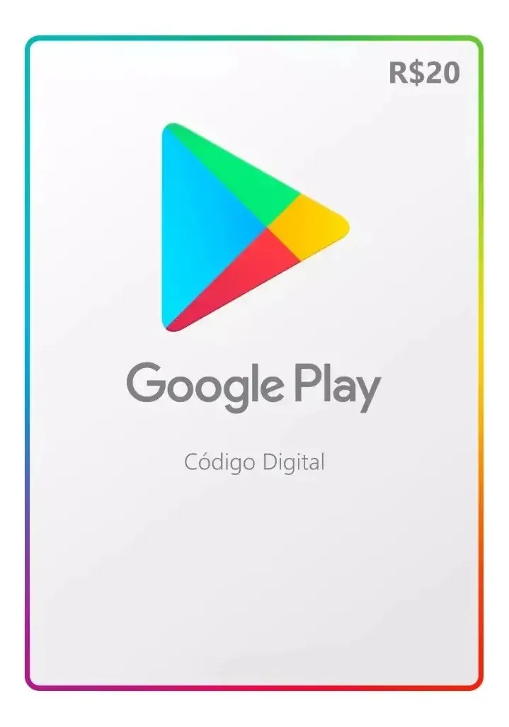Gift Card Google Play 20 Reais