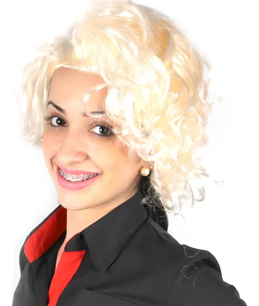 Peruca Loira Marilyn Monroe Cosplay Carnaval Fantasia Festa