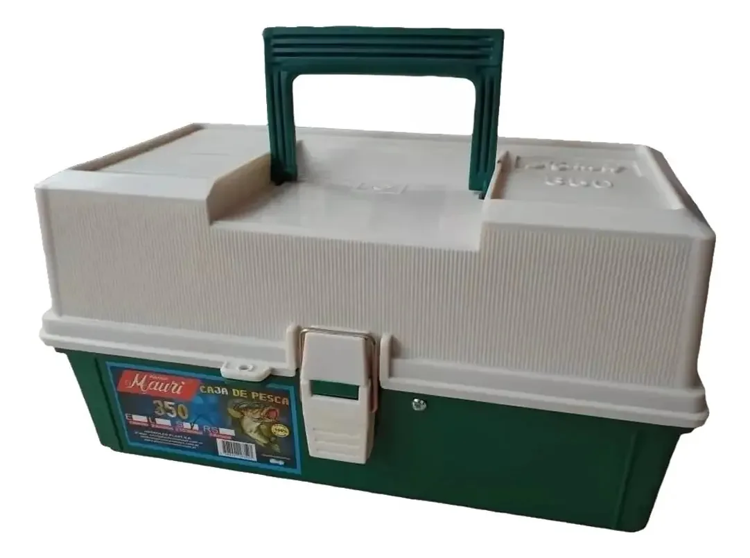 Bandejas de acessórios Mauri 430s Fishing Box de 2 1/2 linha, cor verde, capa branca