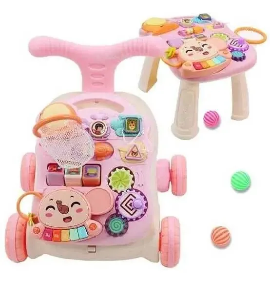 Mesa Baby Walker conversível em didática, cor verde Doux ideal