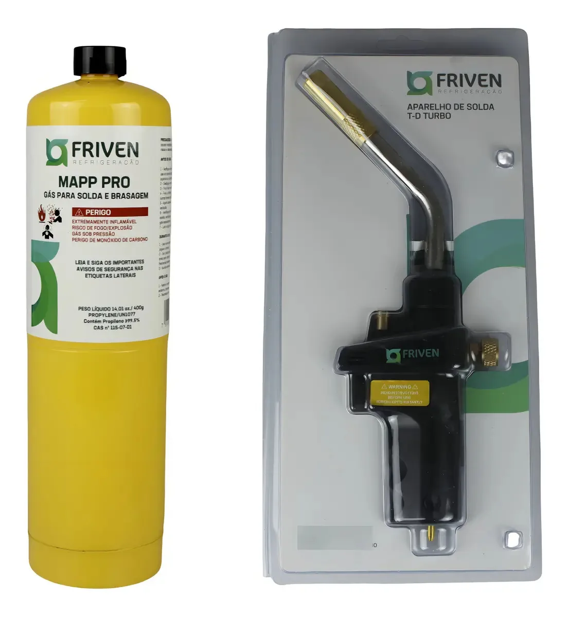 Kit Maçarico Solda Acendimento Automático Turbo + 1 Gas Mapp