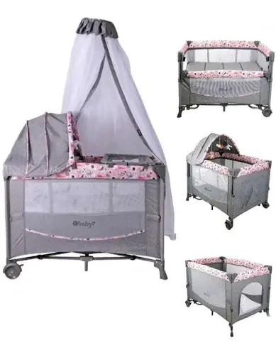 Berço e jogo para bebês Ebaby Pink