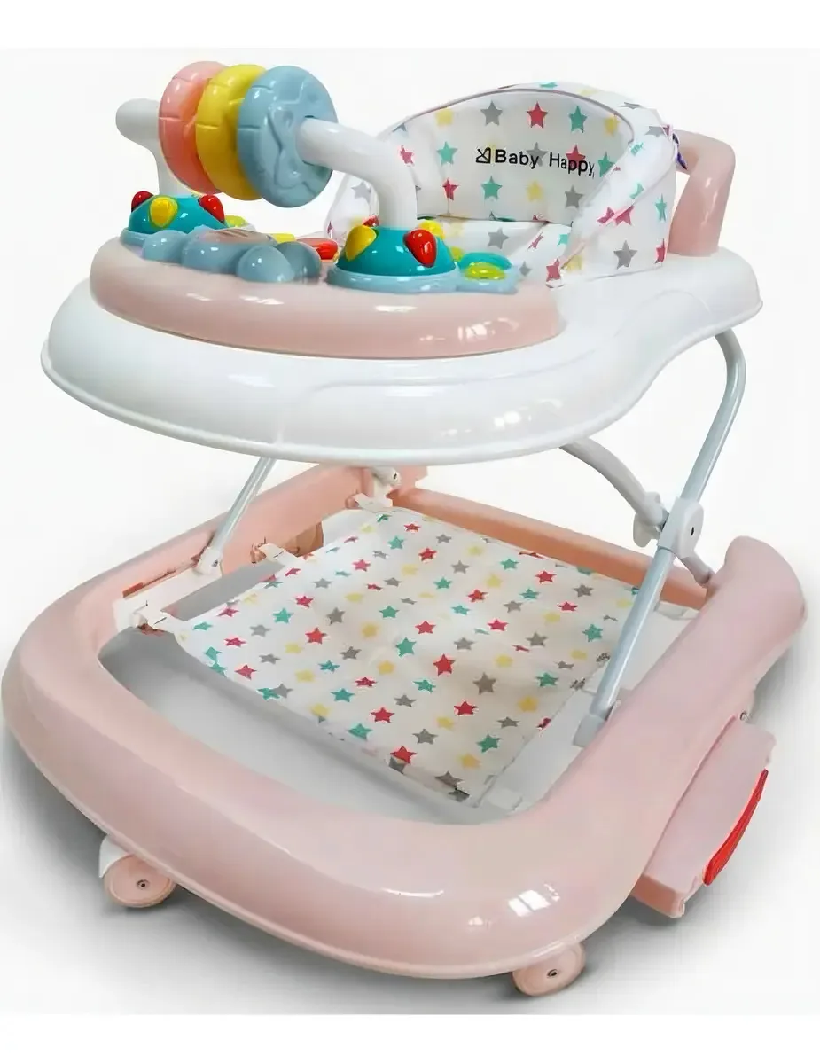 Baby Picaron Walker com brinquedos e Walker Babyhappy Pink