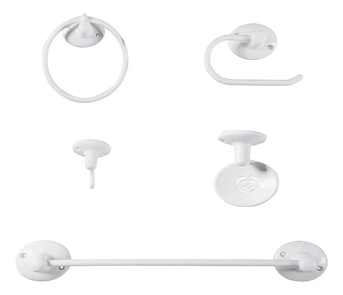 Kits de acessórios para banheiro Metasul ACESSORIOS PARA BANHEIRIO 10601020 branco x 5