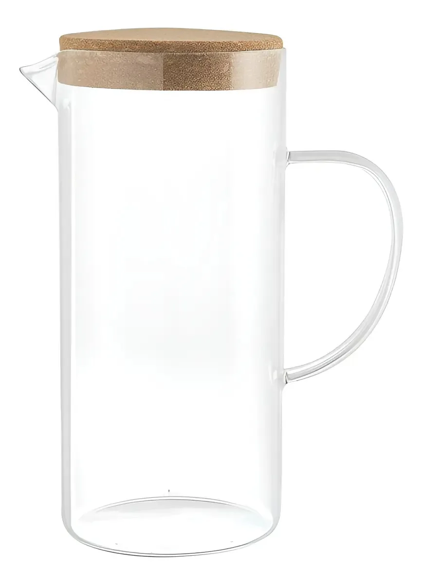Jarra Vidro Borossilicato 1,4 L Home Style Tampa Cortiça Incolor