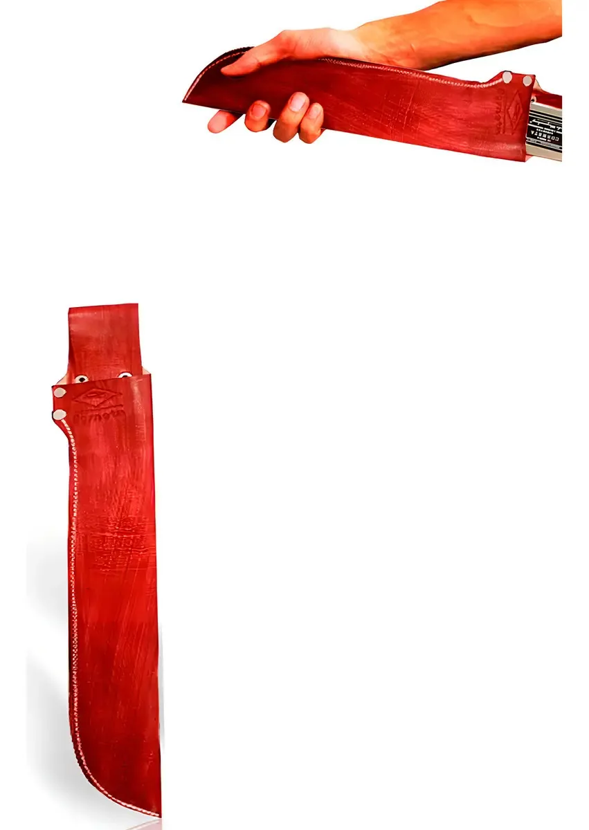 Bainha para Facão Couro Vermelho 12POL. SELARIA TEXAS 30.5cm