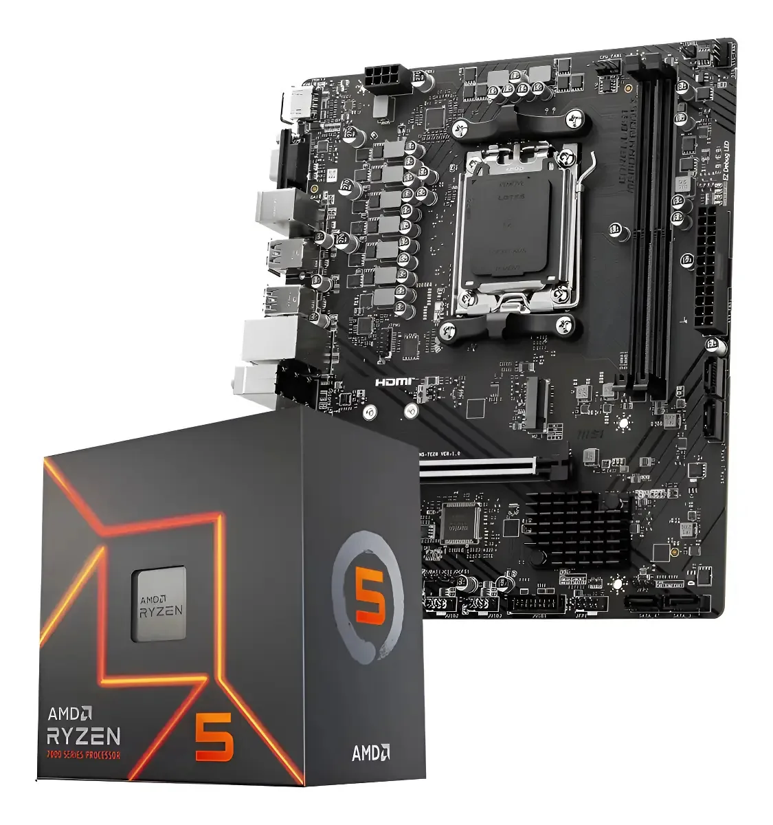 Atualização combinada Ddr5 Ryzen 5 8500g + B650m Am5 Preto