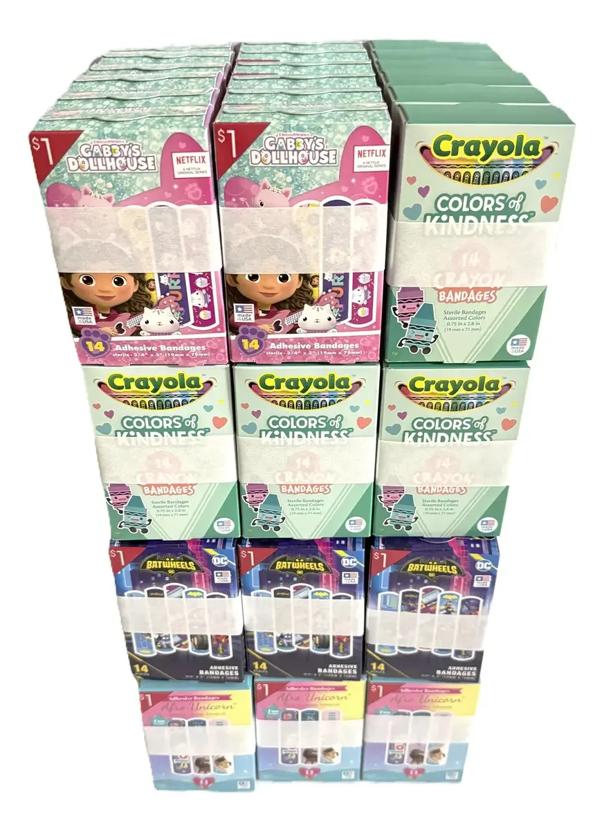 1008 Curativos Adesivos Infantis 72 Caixas Com 14 Peças