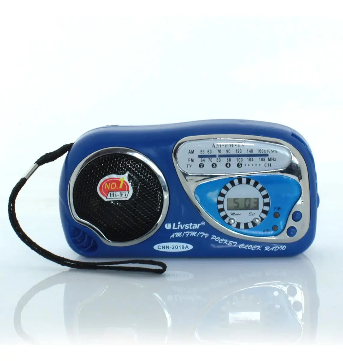 Rádio Portátil Am/fm/tv Livstar Cnn-2019a Azul