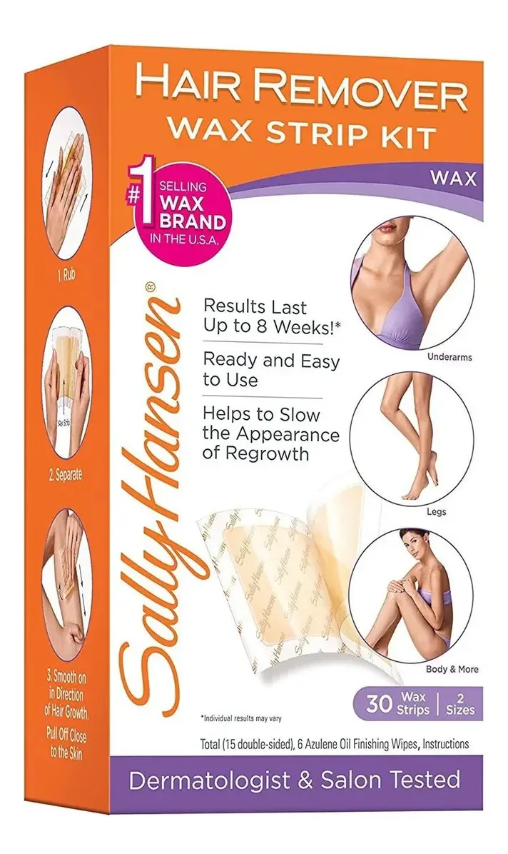 Tiras De Cera Para Las Cejas Sally Hansen, Para La Cara Y La