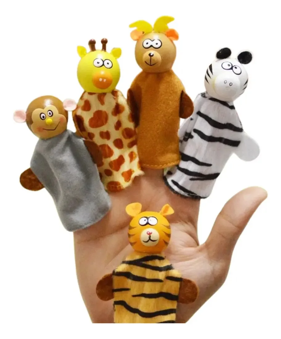 Animal Finger Puppets, fantoches infantis, didáticos