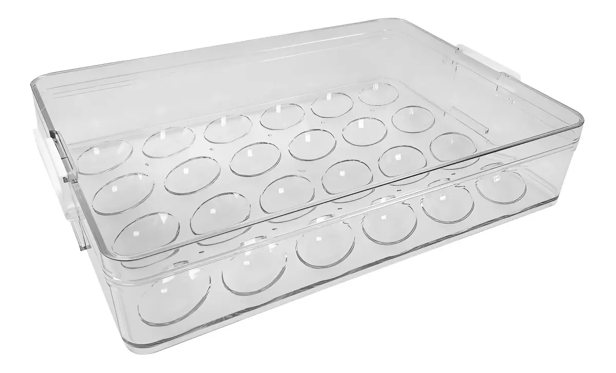 Organizador de acrílico, geladeira, porta-ovos, porta-ovos, 24 ovos