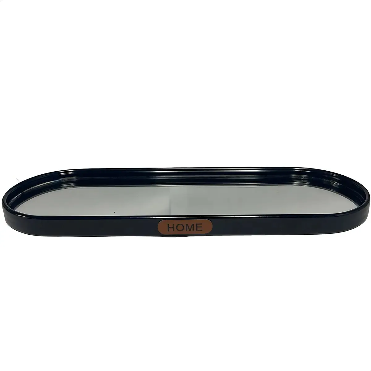 Bandeja espelhada decorativa para decoração de casa, cor preta