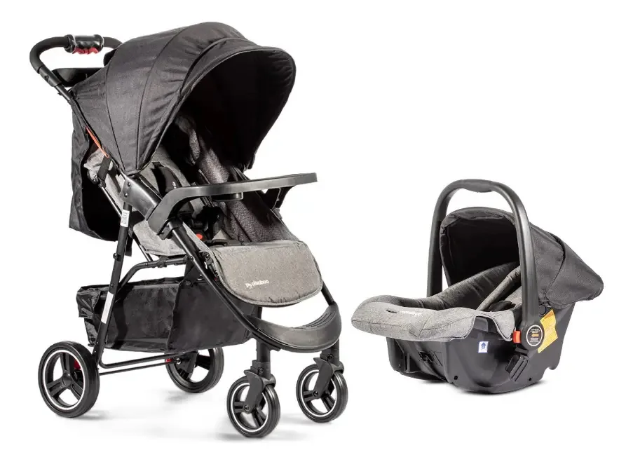 Carro Pikaboo You Travel System Cinza Preto