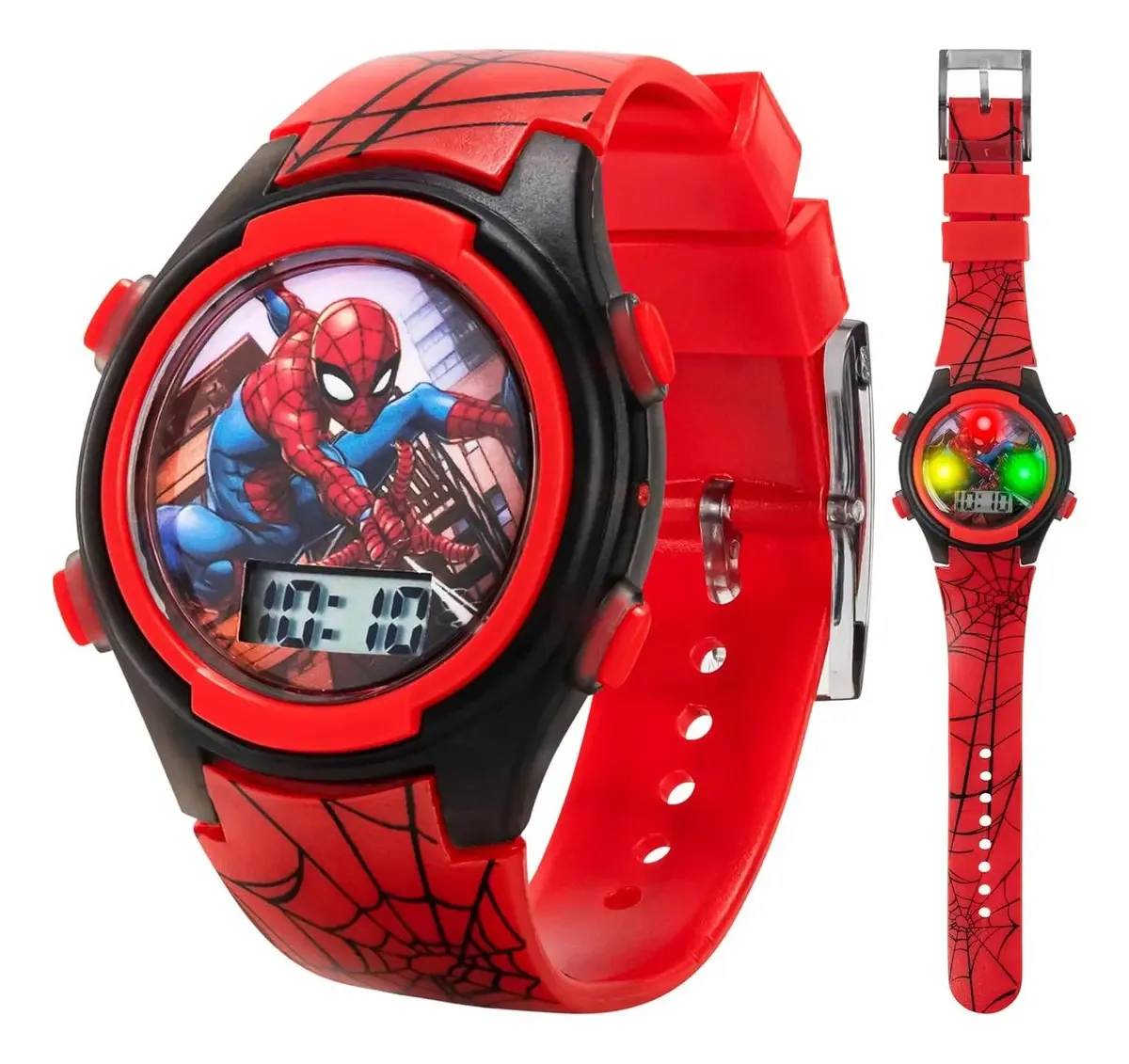 Relógio digital Spider-Man Accutime com alça ajustável