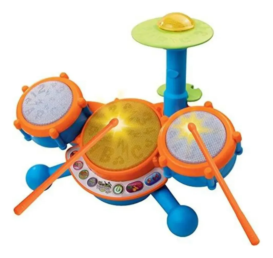 Conjunto de baterias Vtech Kidibeats para crianças, laranja