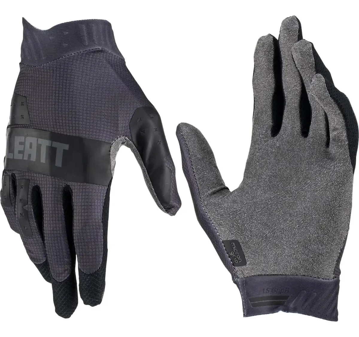 Luvas para adultos Leatt Moto 1.5 Gripr pretas/cinza médias