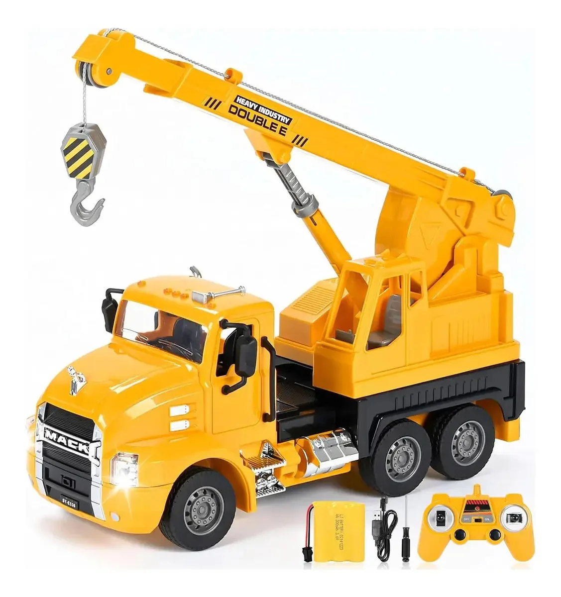 Guindaste Rc Double E E536-003 com controle remoto e luzes