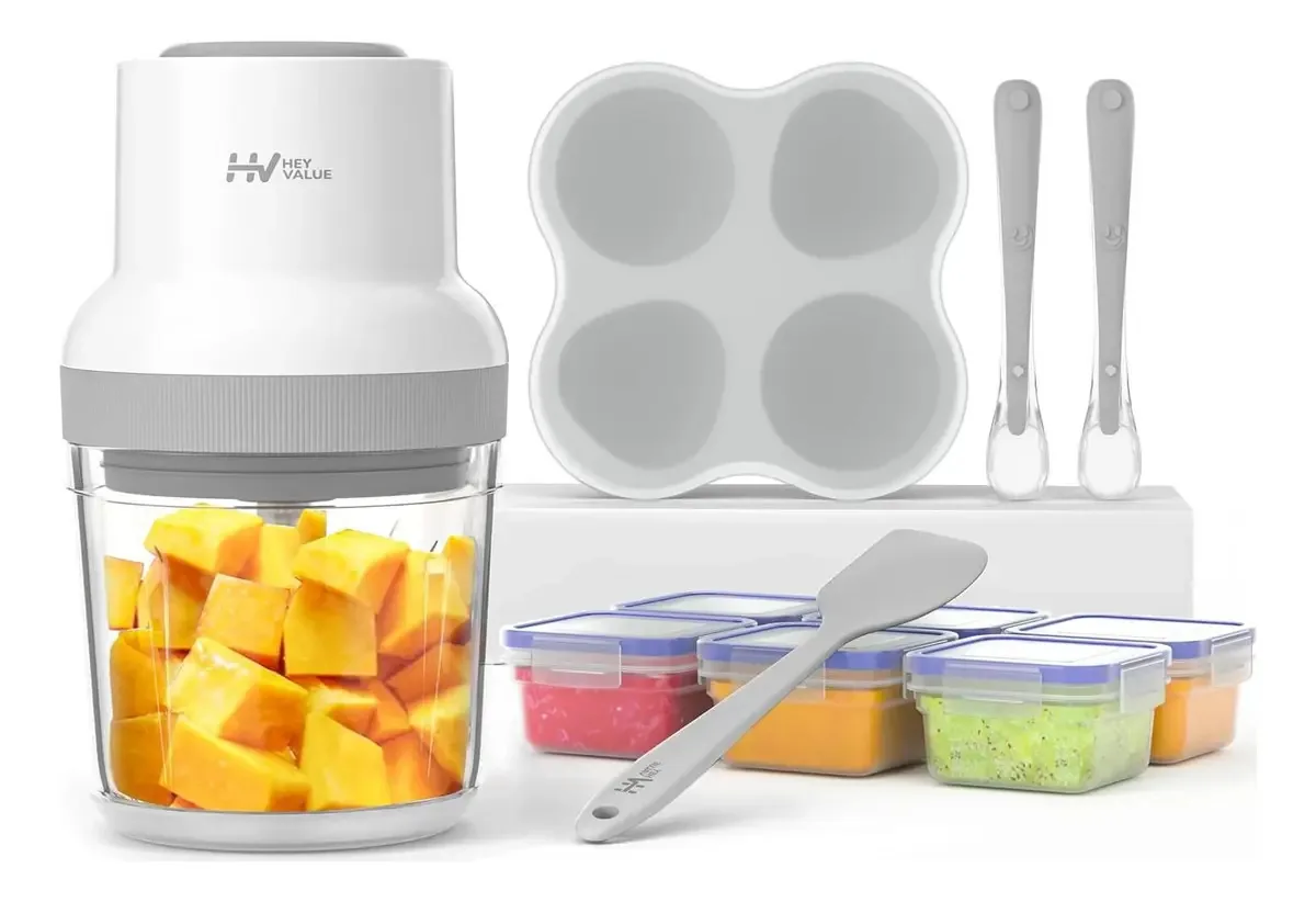 Processador de alimentos para bebês cinza Heyvalue 13 em 1