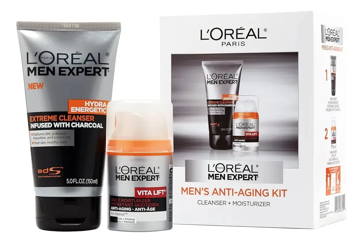 Conjunto de cuidados faciais L'oreal Men Expert de 2 peças