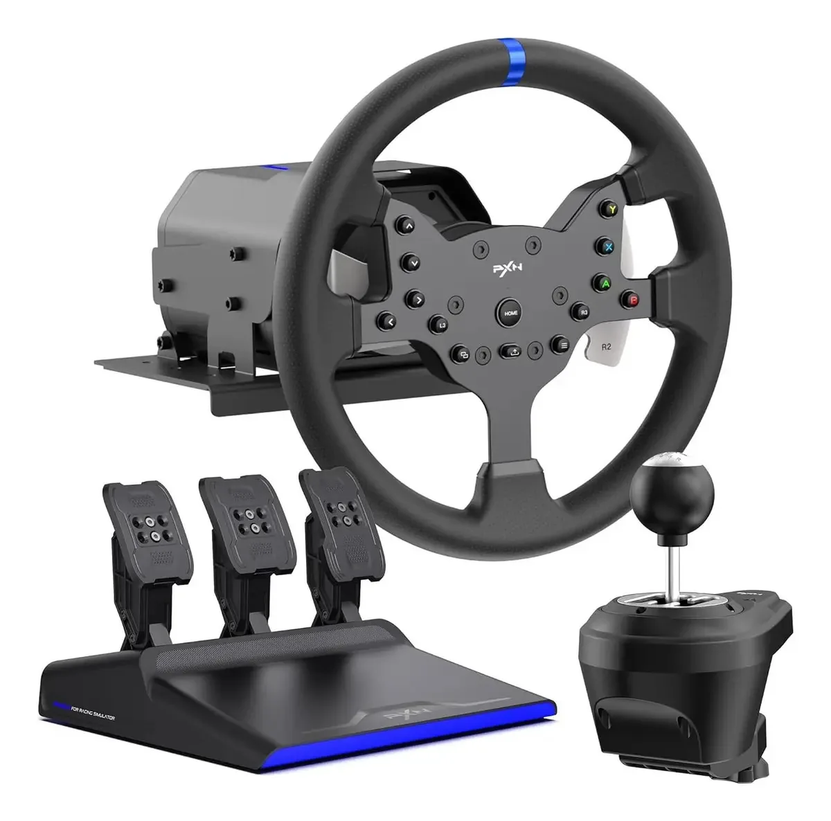 Volante Pxn V99 com pedais e câmbio para PCs e consoles