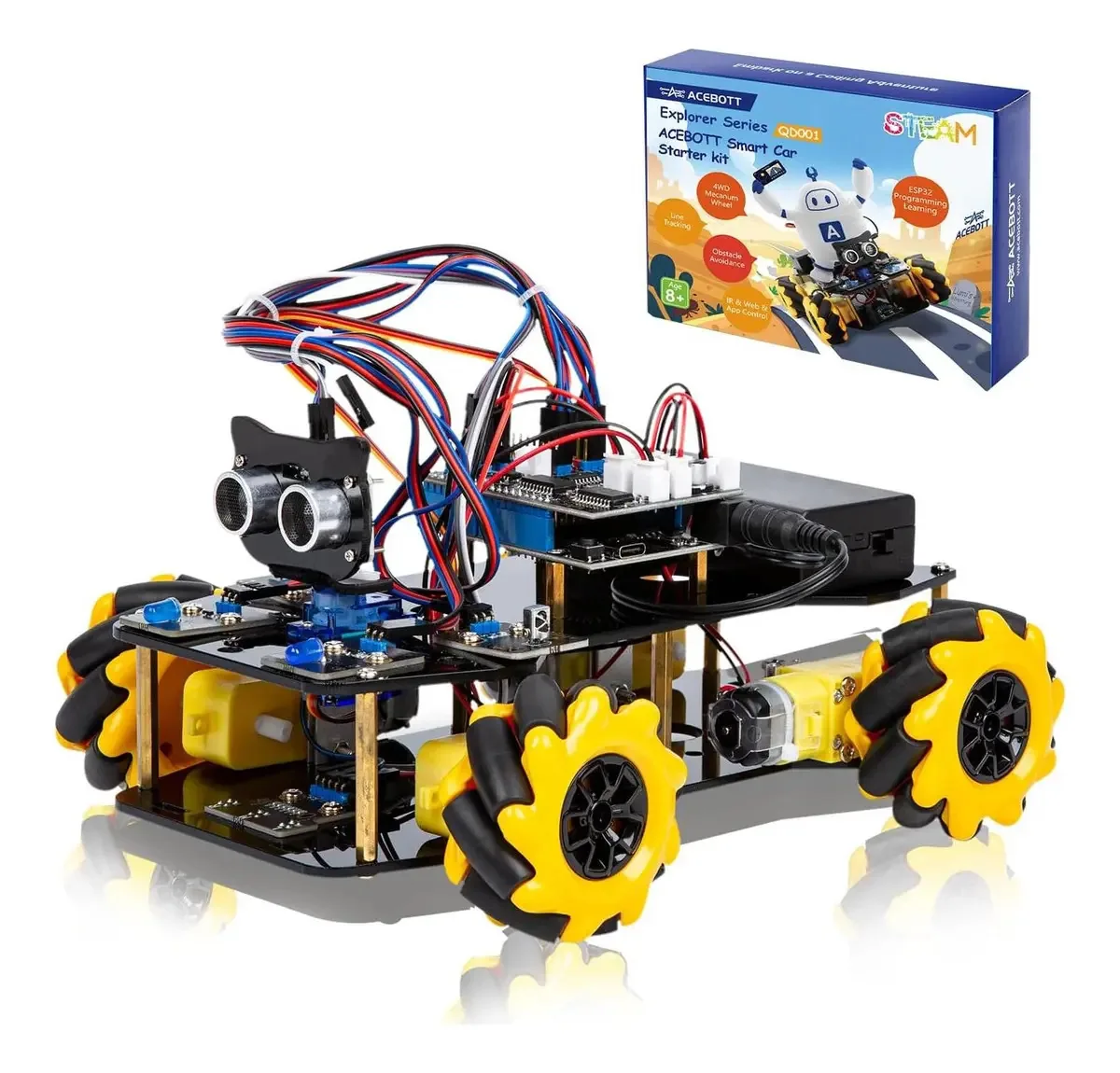 Robô de brinquedo amarelo ACEBOTT QD001