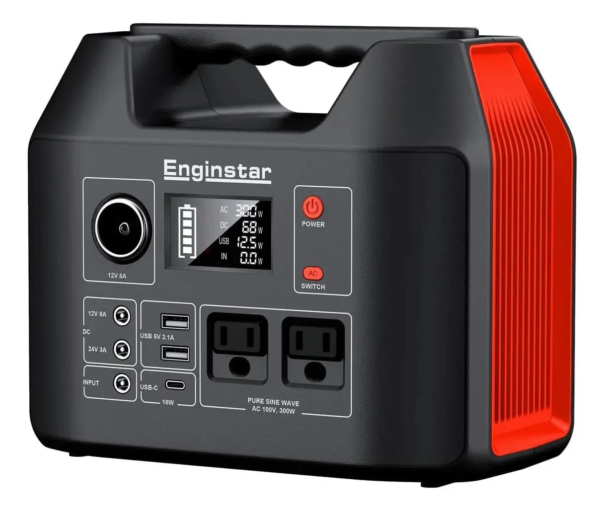 Central elétrica portátil Enginstar 300w 296wh