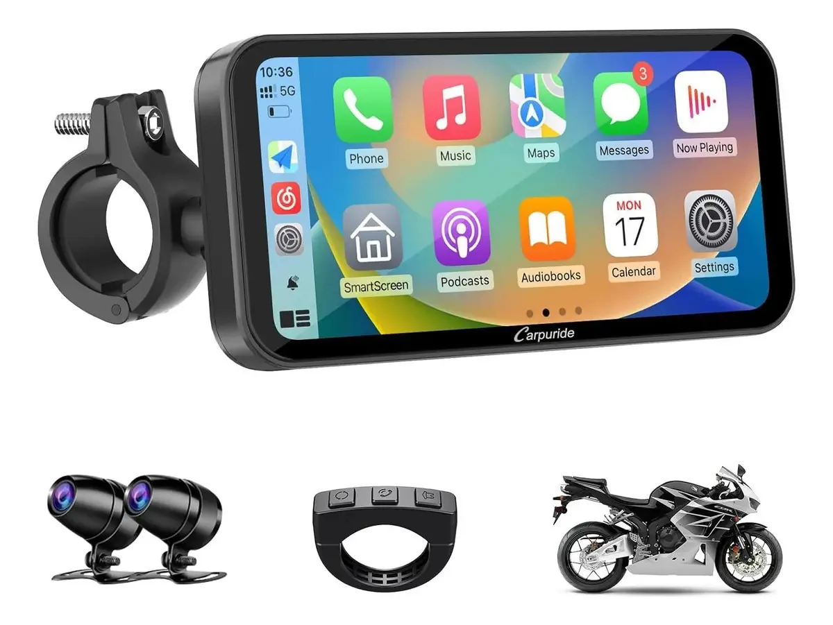 Tela GPS Carpuride W603d para Moto 6.3 Hd, Carplay