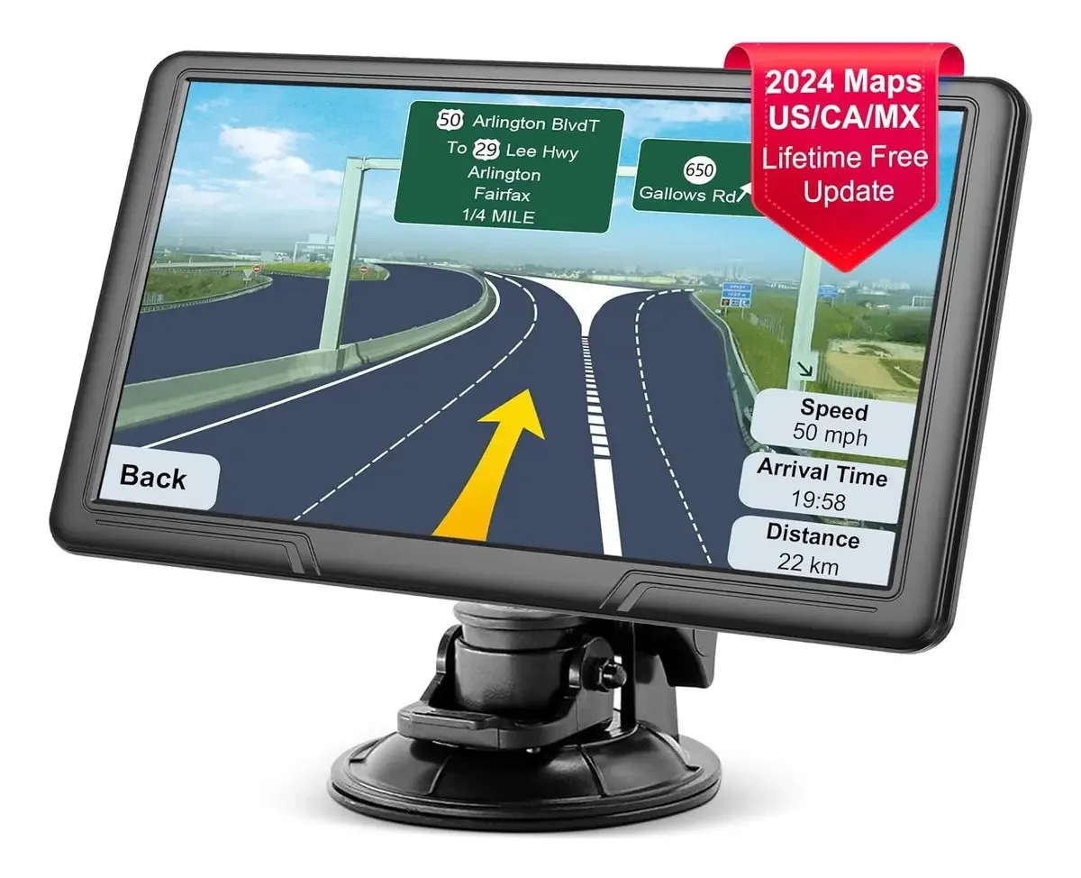 GPS para carros Lehwey 9 Truck Navigation 2024 Maps
