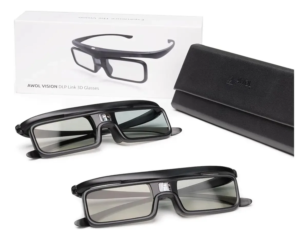 Óculos 3D recarregáveis Dlp Link Awol Vision Dg-002, 2 unidades