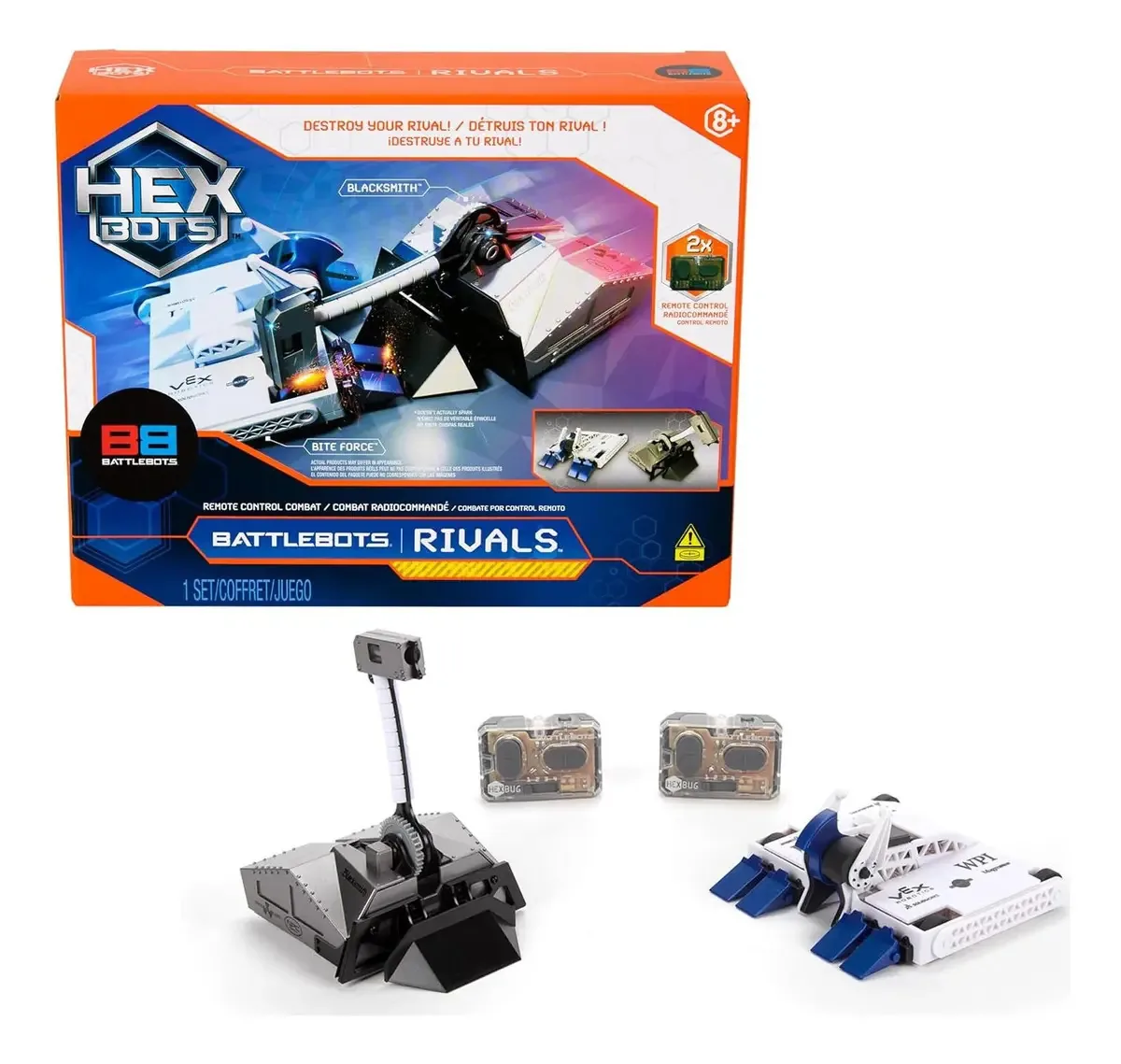 Brinquedo RC Battlebots Arena Max Spin Master de 30 peças