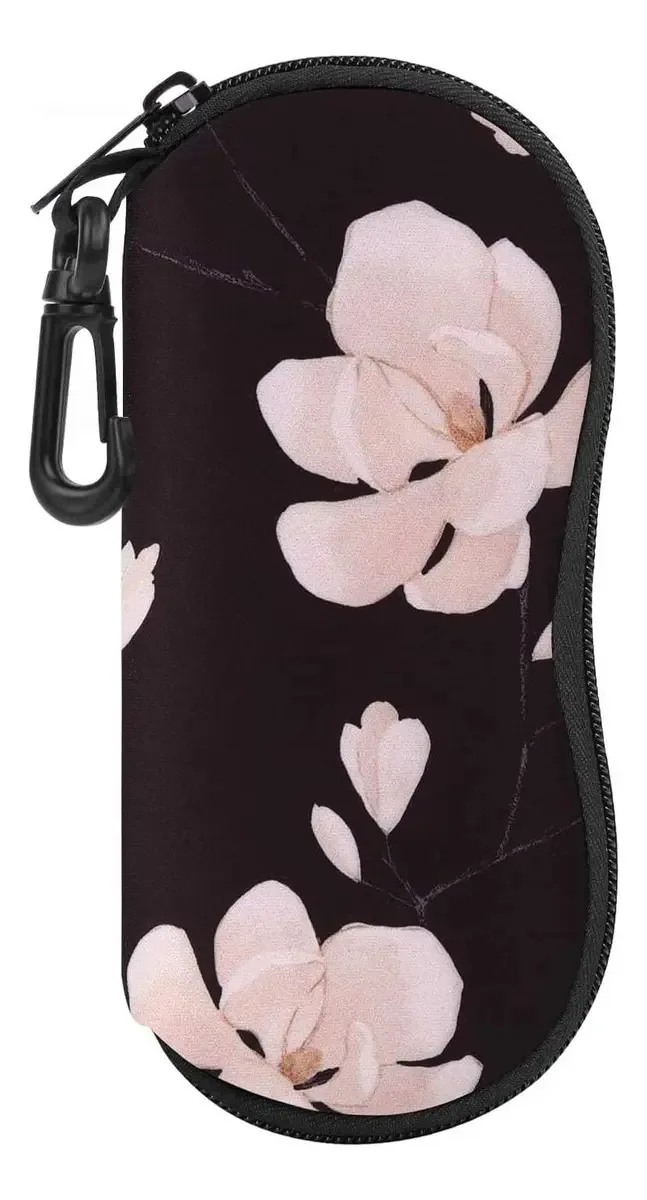 Capa Para Óculos Moko Neoprene Zíper Preto E Branco