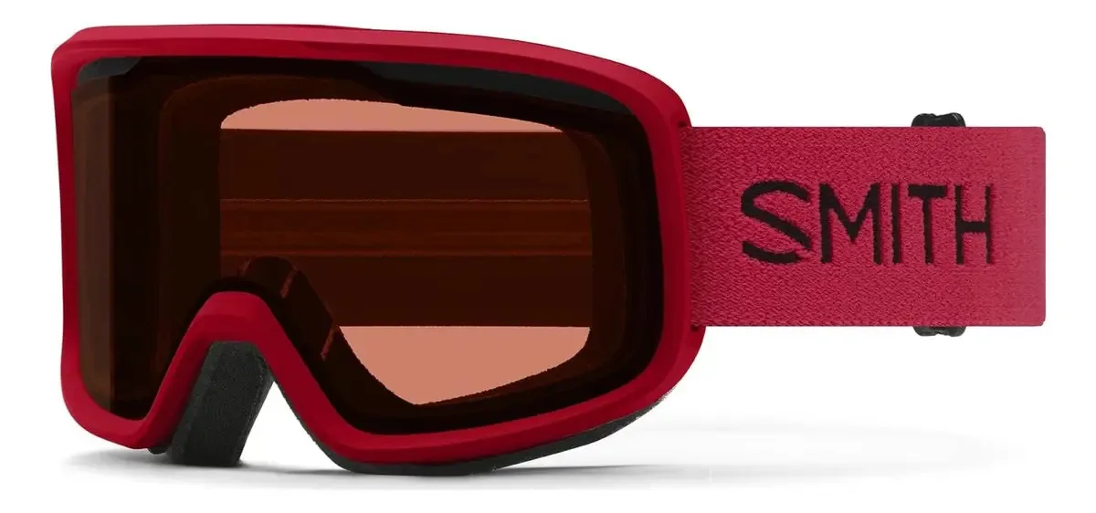 Óculos de esqui e snowboard Smith Frontier, sem gênero, com moldura carmesim rc36 e lente marrom escura
