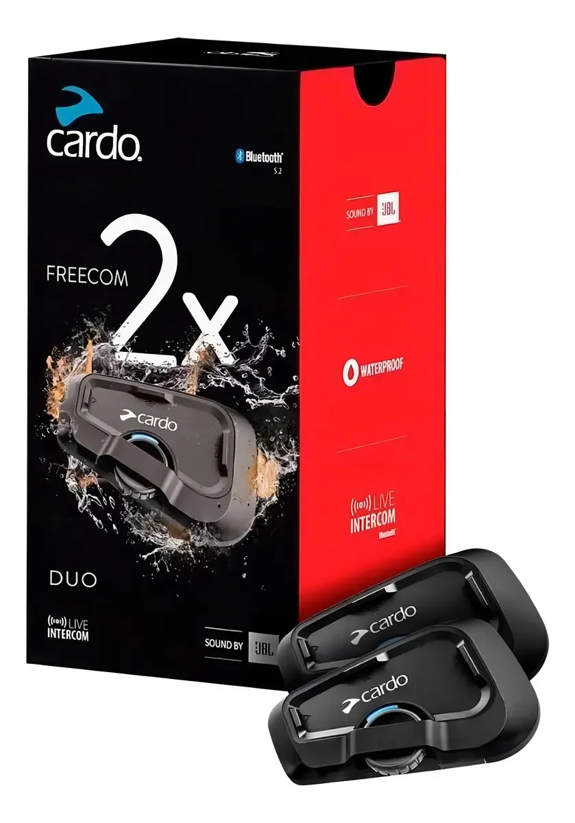 Intercomunicador Bluetooth duplo Cardo Freecom 2x - preto