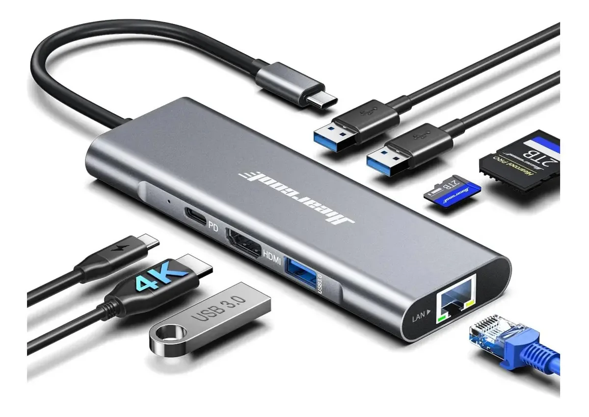 Hub USB Hiearcool UCN3610, cor cinza
