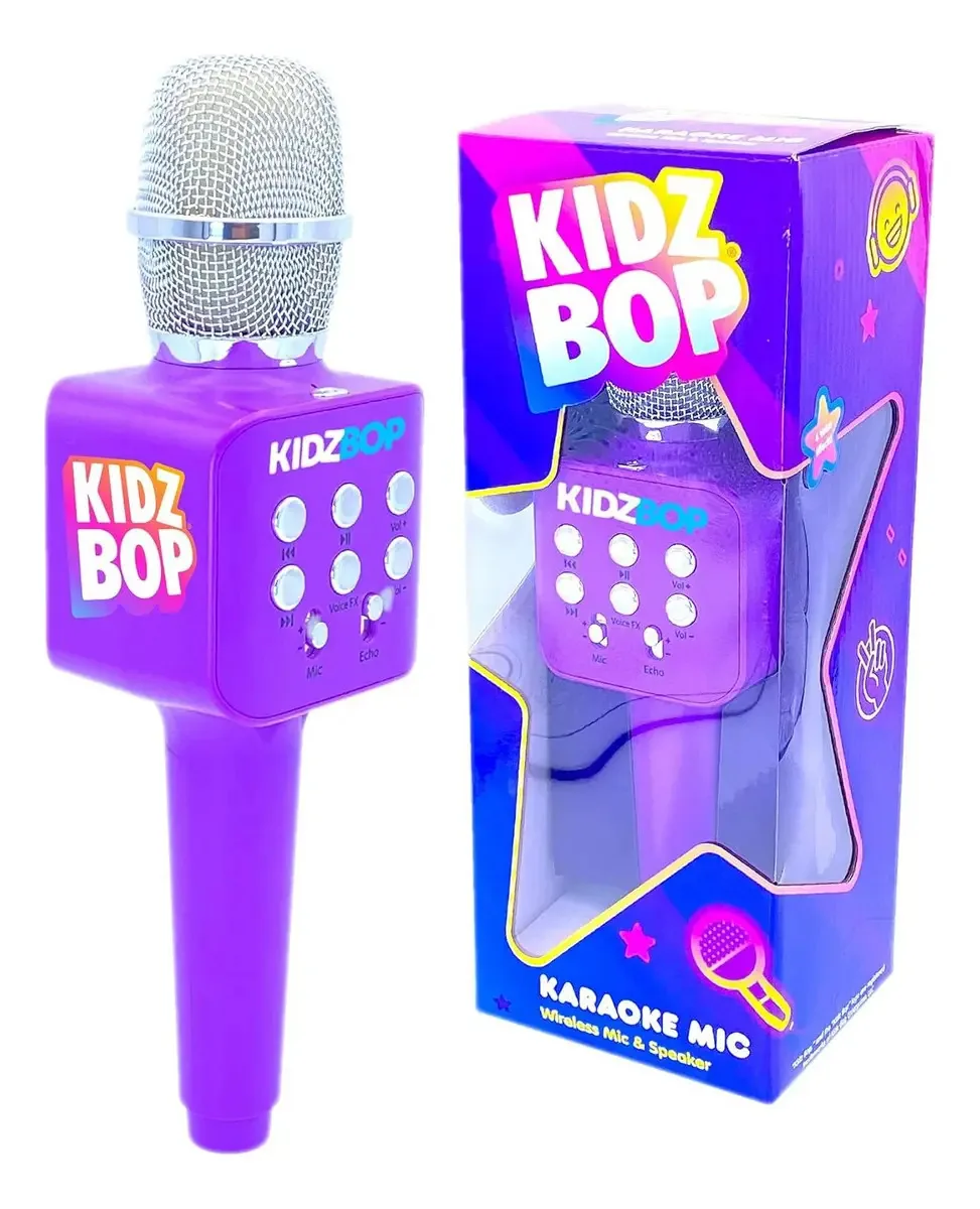 Microfone infantil MOVE2play KB_Purple com Bluetooth roxo com efeitos sonoros