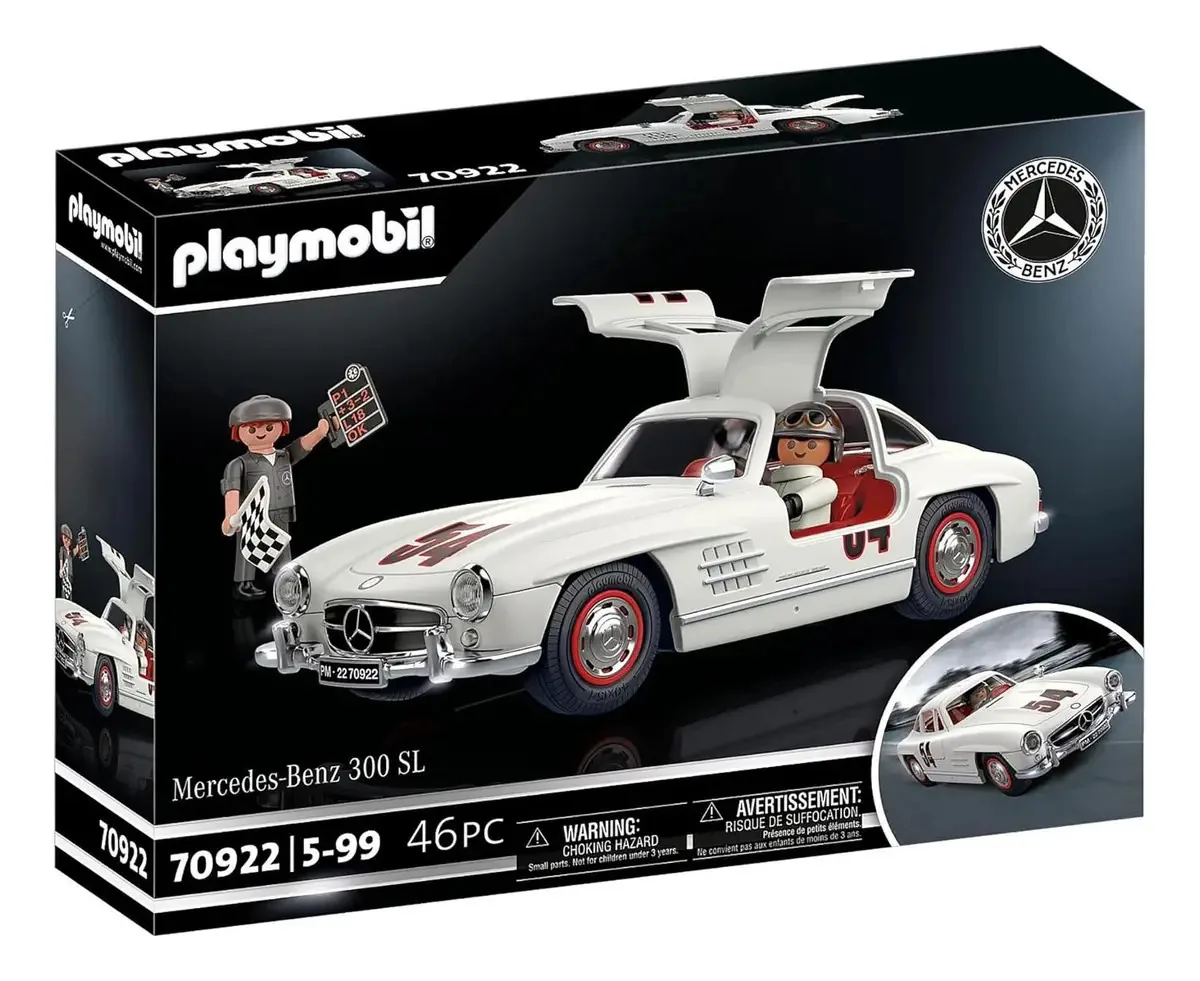 Playset para bonecos Playmobil Mercedes-Benz 300 SL e bonecos prateados