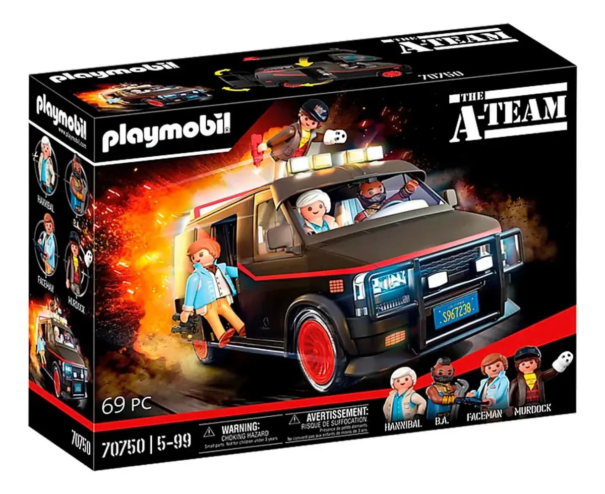 Conjunto de brinquedos para bonecos Playmobil The A-Team 70750 e bonecos cor preta