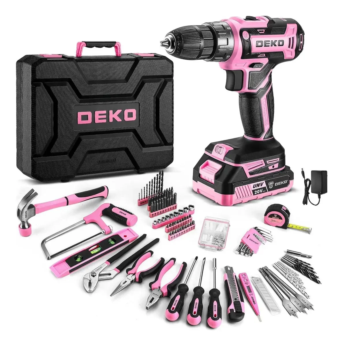 Kit de ferramentas DIY Dekopro 20v rosa