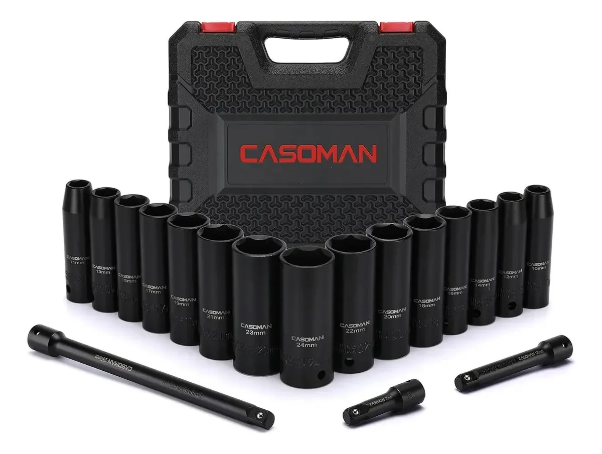 Conjunto de chaves de impacto métricas Casoman de 18 peças