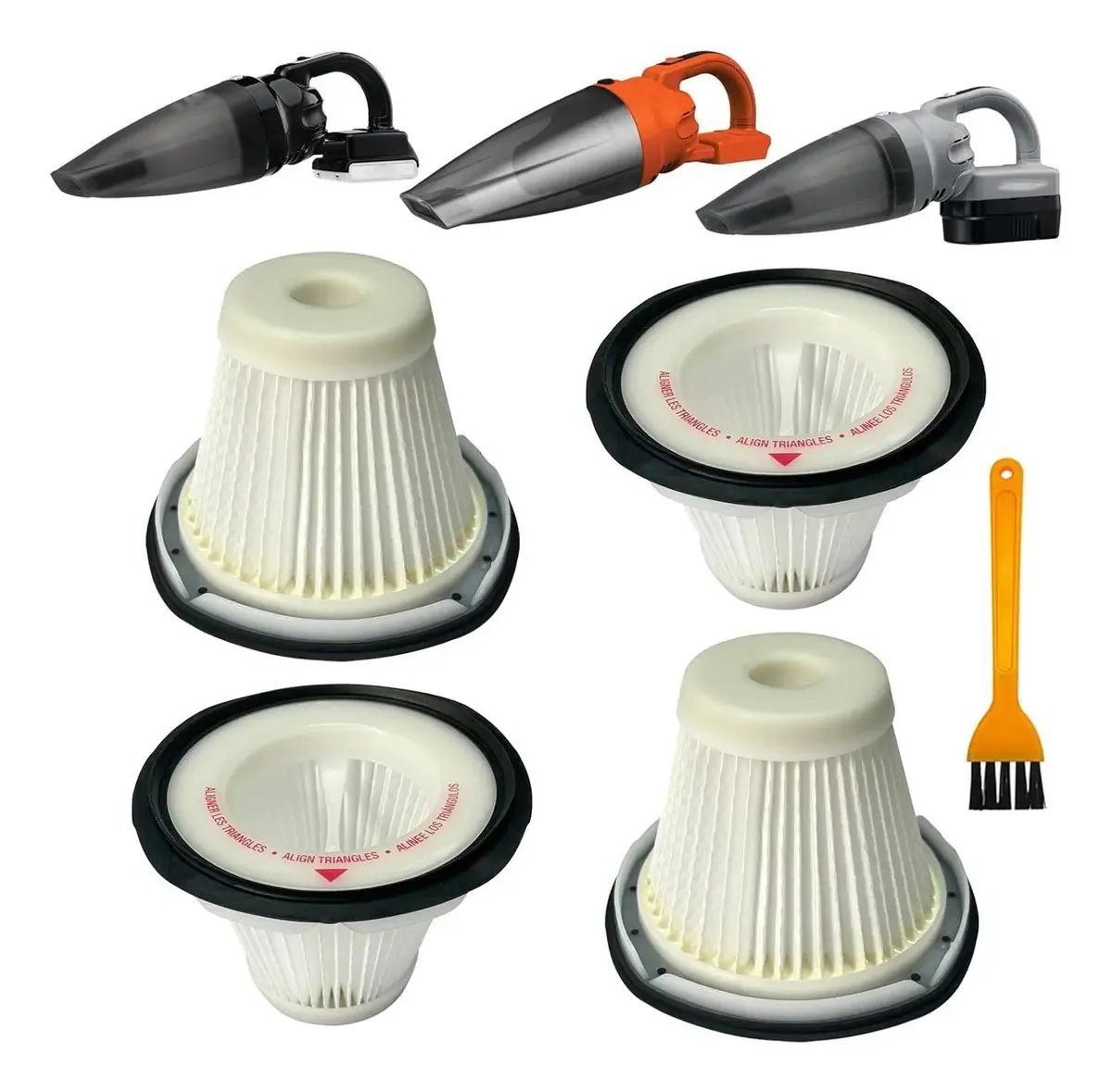 Pacote de 4 filtros Hepa Alleteau para aspiradores