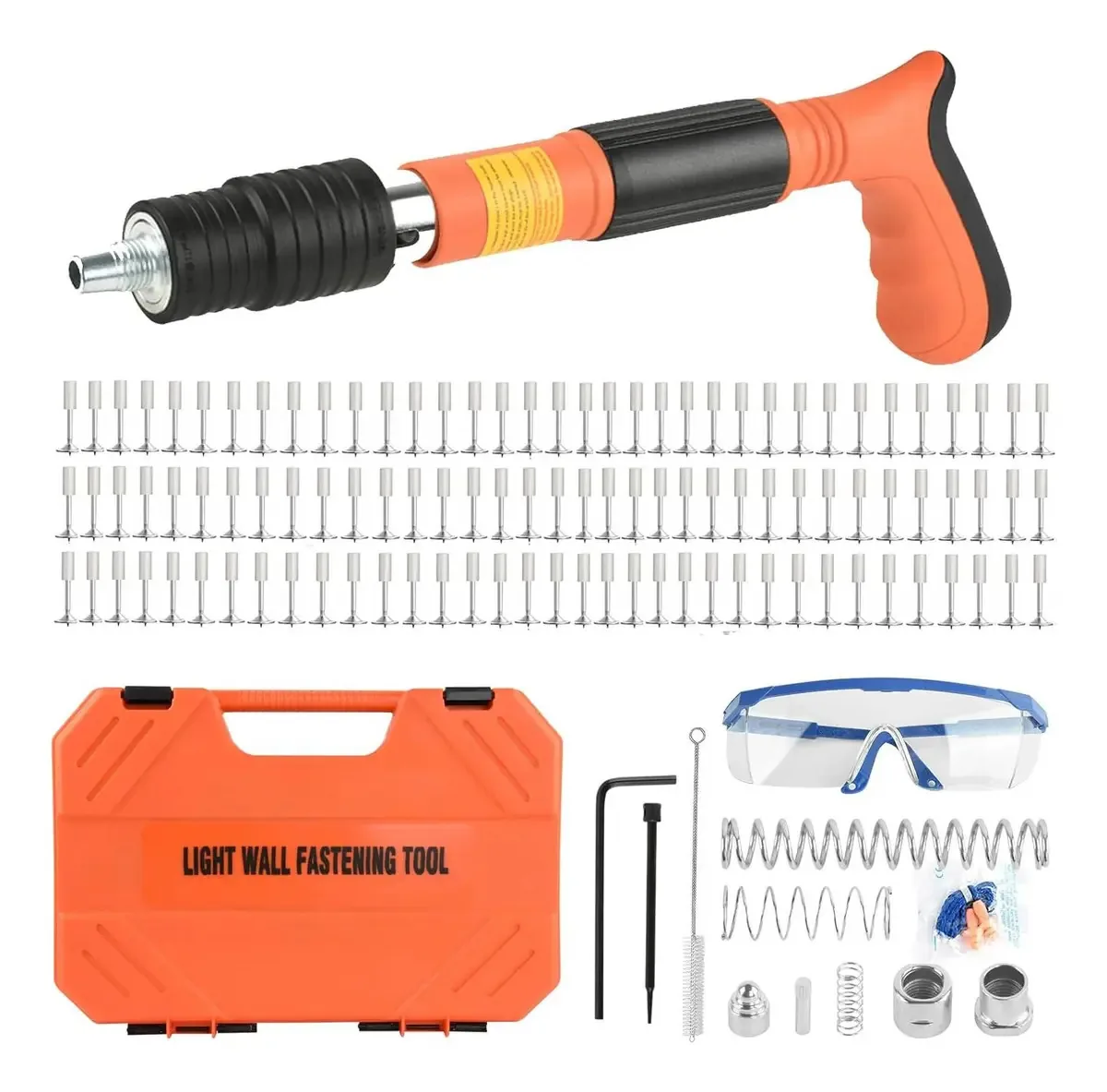Pistola de pregos Excecar Orange 110 peças e 5 velocidades