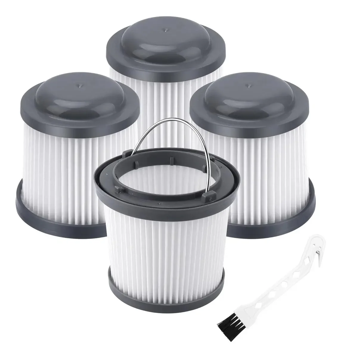 Pacote de 4 filtros Luxrilix Pvf110 para aspiradores pretos