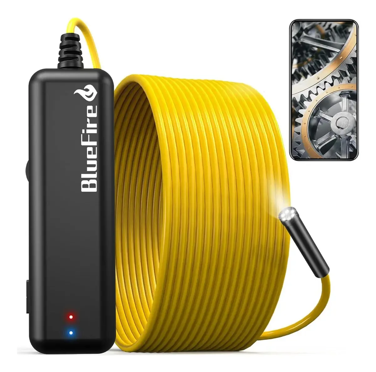 Inspeção de endoscópio sem fio Bluefire 10m Hd Wifi 2mp
