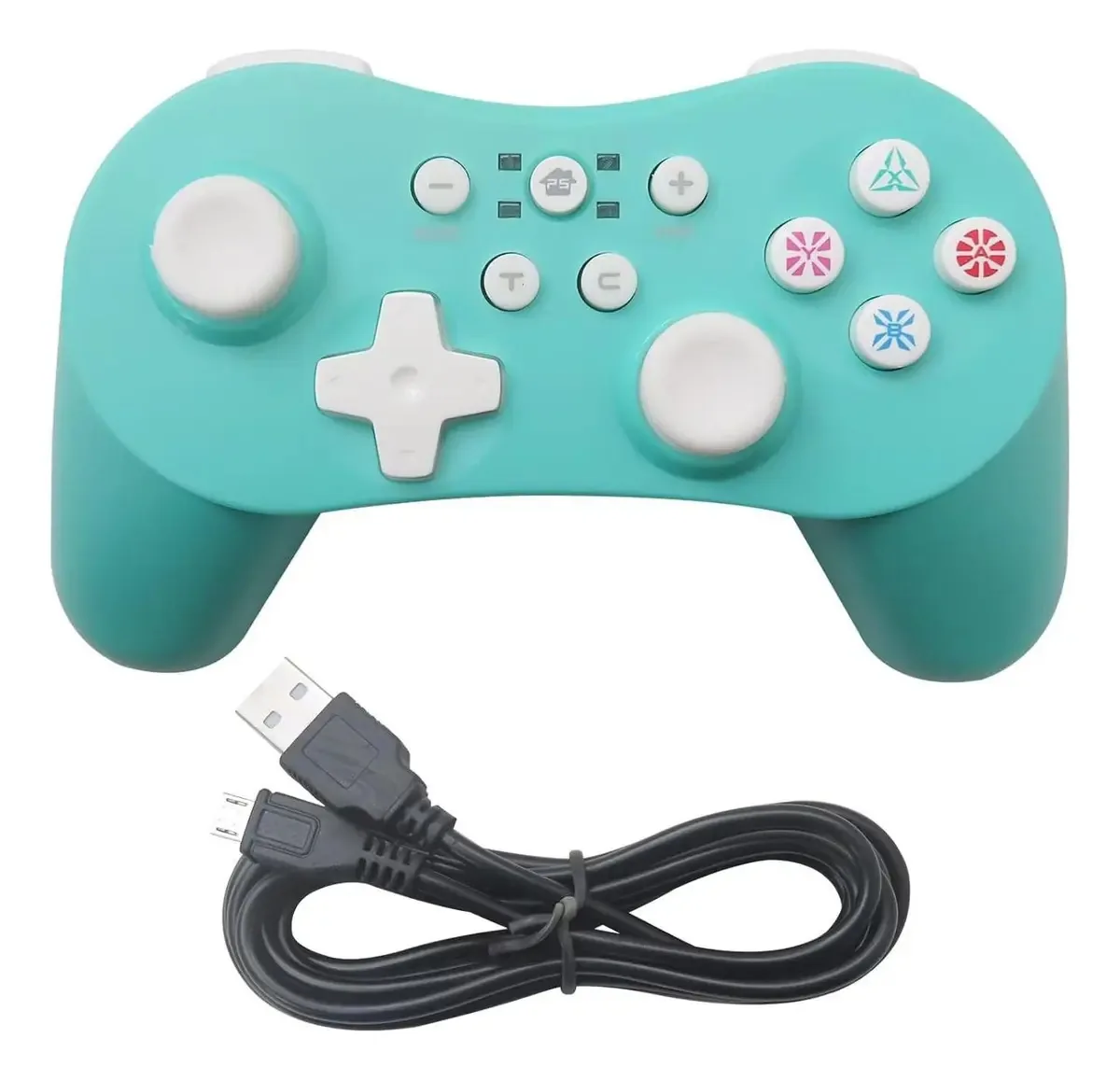 Controlador sem fio verde Hevituwhe para Nintendo