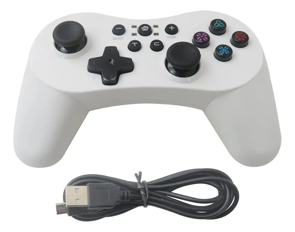 Controlador sem fio Hevituwhe White para Nintendo