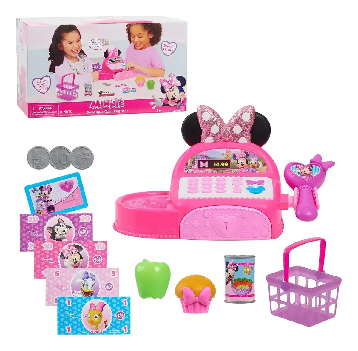 Minnie Mouse apenas joga caixa registradora com sons e