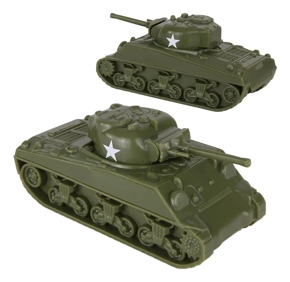 Tanques Sherman M4 Ww2 Bmc 1:38 Green Od 2 peças
