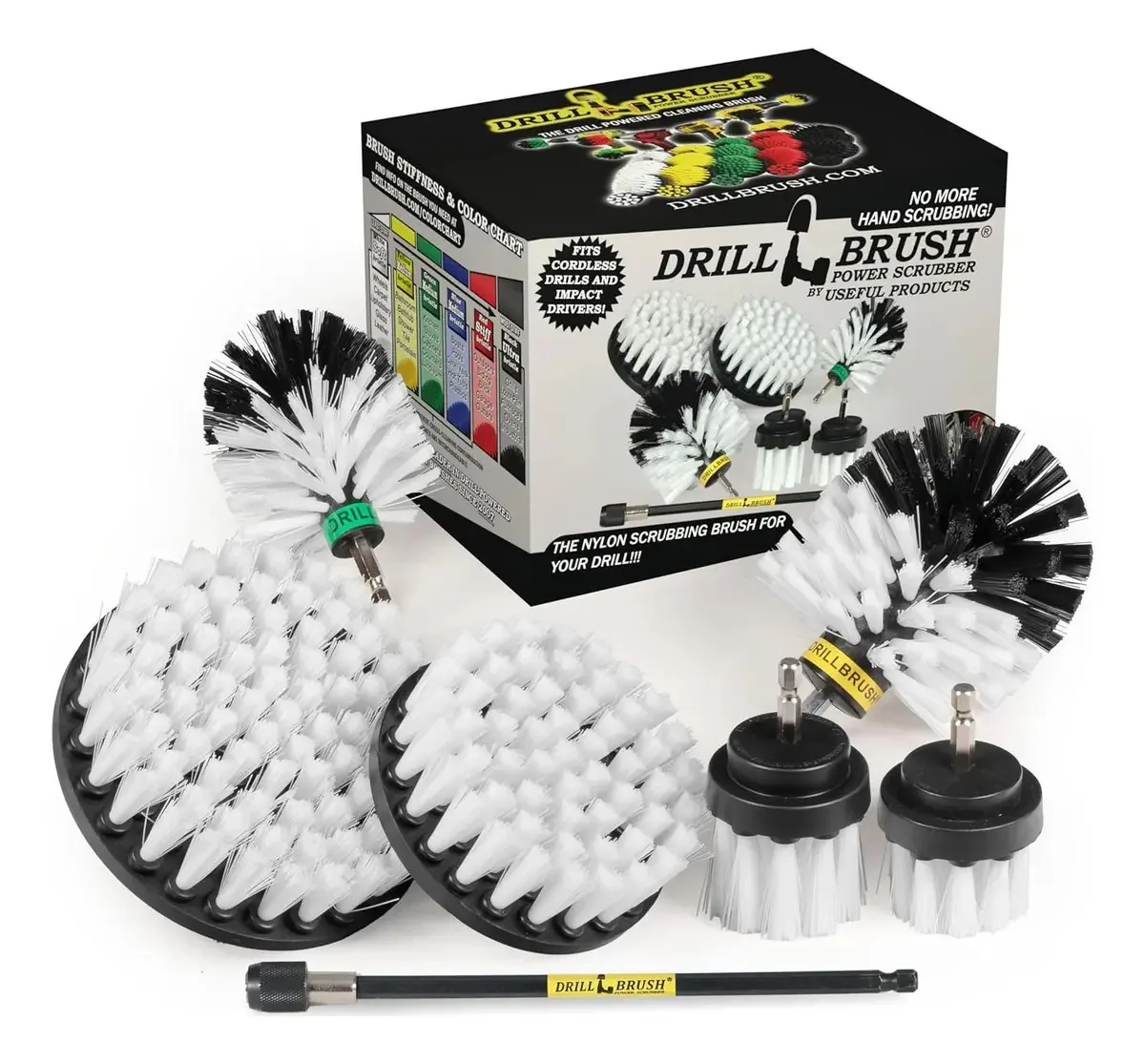 Kit de limpeza automotiva Drillbrush de 7 peças - Escovas